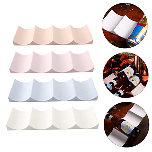 KICHOUSE 4pcs Soporte apilable para botellas de vino miniatura 4