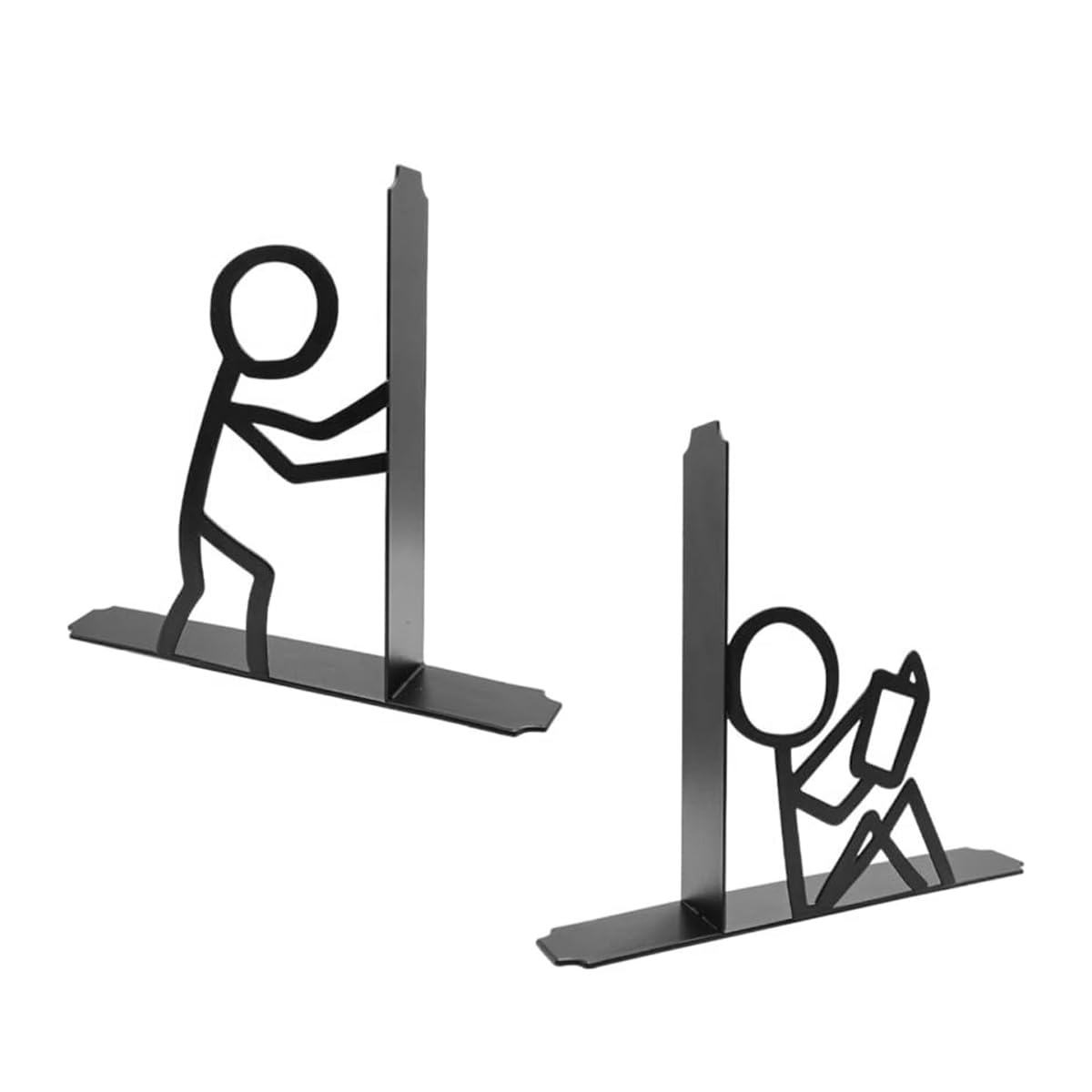 2 sujetalibros Decorativos de Metal – Lindo rincón de Lectura para Escritorio y estantería, Regalo para los Amantes de los Libros