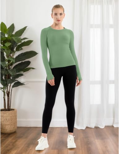 Image of MathCat Seamless Long Sleeve Workout Tops for Women