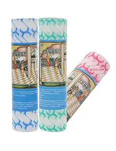 GINNI Kitchen Swipe Rolls | Kitchen Tissue Roll Reusable & Washable (Multi-Purpose Household Sheets - 50 Pulls/Roll) (Pack of 3)