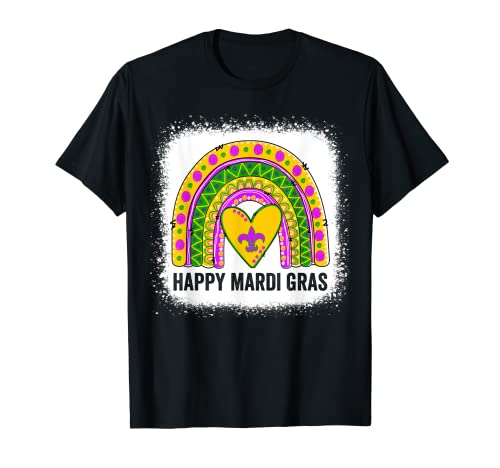 Funny Leopard Rainbow Happy Mardi Gras, Niños Hombres Mujeres Camiseta