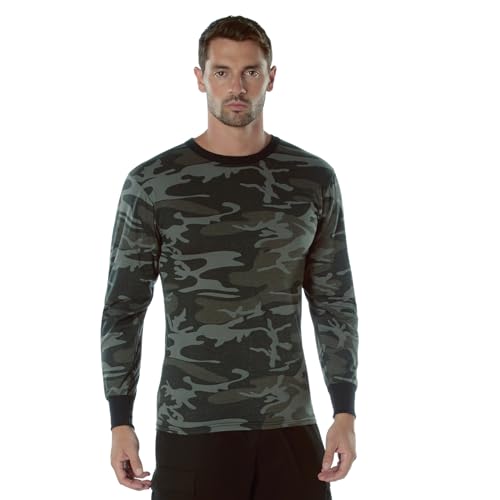 Image of Rothco Long Sleeve Camo T-Shirt | Rugged Camouflage Crew Neck T Shirt, Comfortable Casual Tee for Men & Women