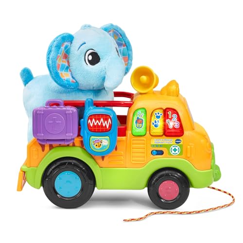 VTech Learn and Rescue Elephant Truck Pull Toy with Plush Elephant - image 2