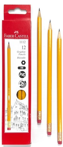 Faber-Castell Blacklead Pencil Yellow 1112 w/Rub box of 12