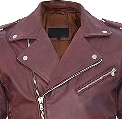 Image of Men Leather Jacket - Lambskin Winter Vintage Motorcycle Biker Jacket, Coat Soft & Stylish Moto Ride & Racing Jacket's