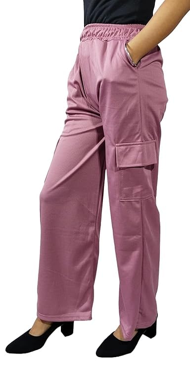 Women High Rise Trendy Latest Trouser Fancy Cargo Pant 4 Pocket (...