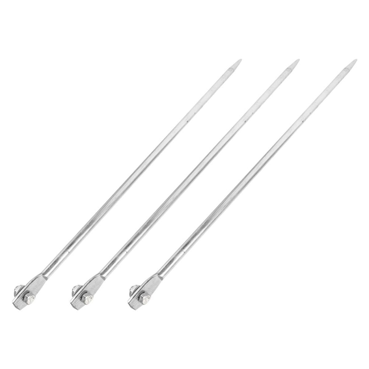 Gadpiparty Erdungsstäbe und Schutz Verzinkte 3 Stück aus Eisen mit Robustem Material für Elektrische Zäune für Büro und Geschäftsanwendungen