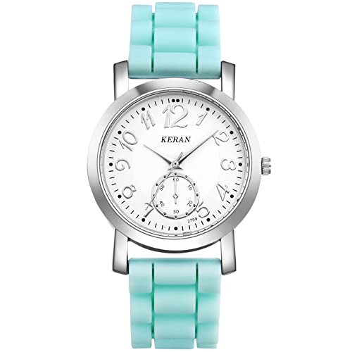 Montre femme analogique pour le sport et le bureau en silicone