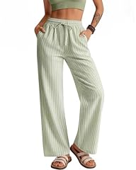 Pea Green White Stripe