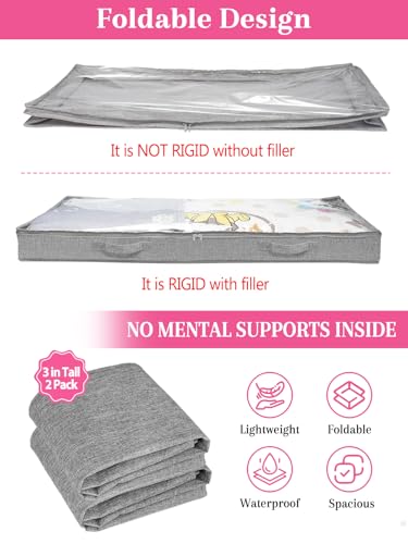 boailydi Low Profile Under Bed Storage の商品画像 3