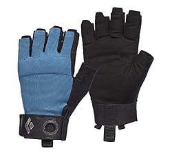 BLACK DIAMOND Men's Crag Gloves | Breathable Stretch Mesh | Synthetic Leather Palm | Durable Protection for Belaying & Via Ferrata