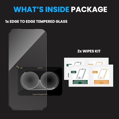 Image of FIRST MART Tempered Glass for Poco X8 Pro with Black Camera Lens Protector & Installation Kit | HD Clear, Edge-to-Edge, Scratch Resistant, Case-Friendly | Pack of 1
