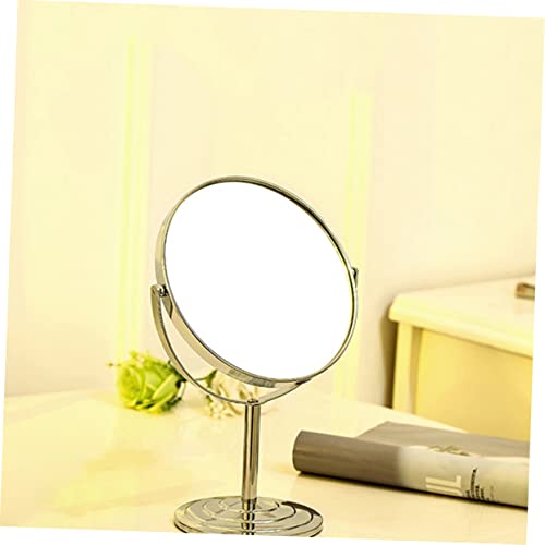 Espejo de maquillaje FOMIYES con luz LED y doble cara miniatura 3