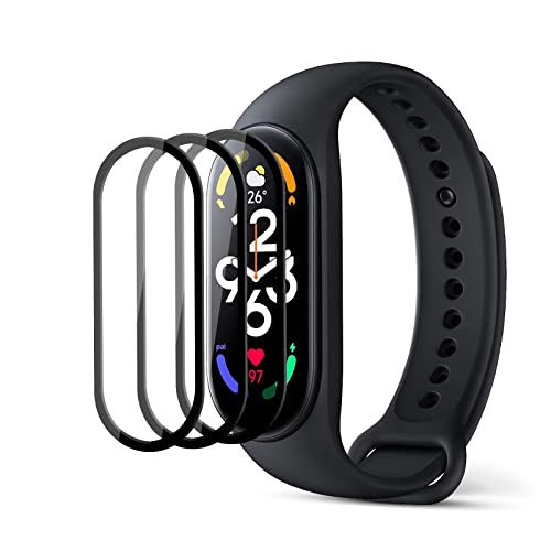 AYSOW Displayschutzfolie aus gehärtetem Glas für Xiaomi Mi Band 7, Schutzfolie Anti-Kratzer Gehärtetes Glas Folie Kompatibel mit Xiaomi Mi Band 7 [3-Stück] Cover