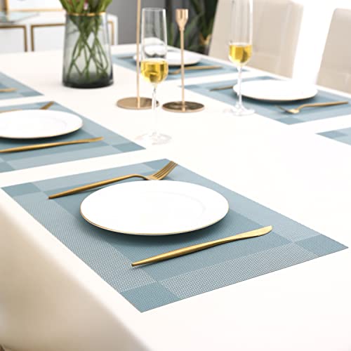 Image of HOKIPO Polyvinyl Chloride Pvc Washable 6 Pieces Dining Table Mats, 45X30 Cm (Ar3042)