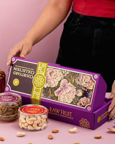 Image of Hyperfoods Rakhi With Dry Fruits 375g RawFruit Courtyard Collection Pack of 3 Dry Fruits Gift Box Rakhi Combo Set for Brother Gift Hamper DryFruits Gift Pack Dryfruit Box for Gift