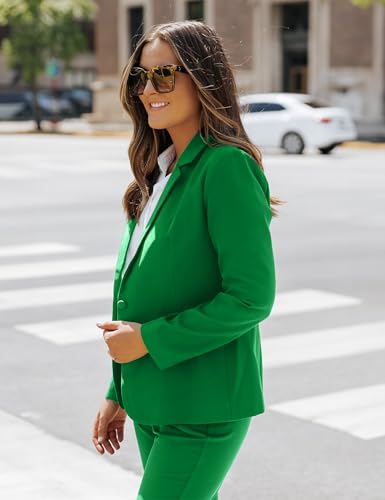 Image of luvamia Women's Two Piece Sets Pants Suits Dressy Business Casual Outfits Professional Blazer Pantsuits Set Work Office