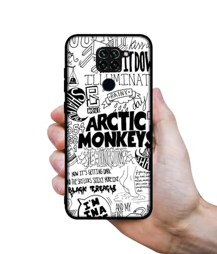 Image of Arctic Monkeys Pattern Design Premium 2D Printed Metal Back Case Cover for Mi Redmi Note 9 4G
