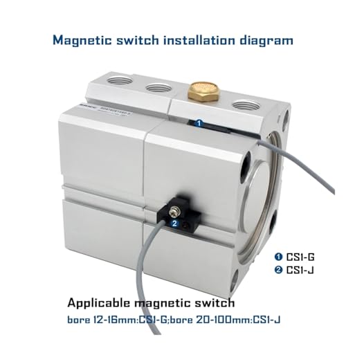 Vérin pneumatique compact duplex SDAT12 optimisant l'espace industriel - 6