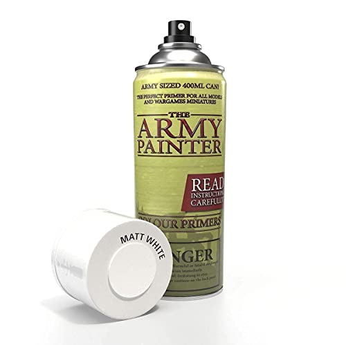 The Army Painter Color Primer, Matt Black Bundle With Matt White, 400 Ml, 13.5 Oz - Acrylic Spray Undercoat For Miniature Painting #TOP5