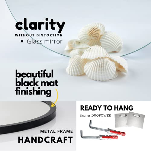 Gold&Chrome wandspiegel, rond, met aluminium frame, met teflon gecoat spiegeloppervlak, bestand tegen vocht, gepoedercoat spiegelframe, 2 cm diep, eenvoudige montage - Image 3