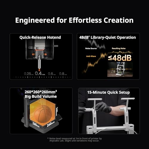Image of Anycubic Kobra X Multicolor 3D Printer, 2X Faster & Easy One-Click Printing, 600mm /s High Speed 3D Printers for Beginners & Kids, 4-Color Built-in, 260x260x260m, Easy to Use FDM 3D Printer