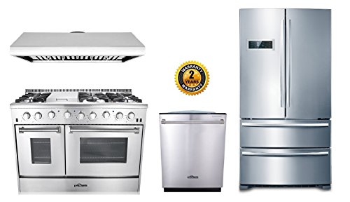 Thor Kitchen 4-Piece Bundle with 48" 6 Burner Stainless Steel Gas Range, 48"