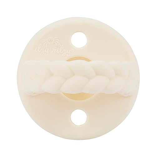 Miniatura 3 de Itzy Ritzy Chupetes de silicona para edades de 6 a 18 meses. Los chupetes Itzy cuentan con mango plegable y dos agujeros de aire para mayor