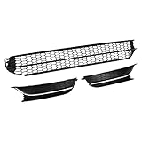 Areyourshop Front Lower Grille + Fog Light Cover Grill fit for VW Passat 2012 2013 2014 2015