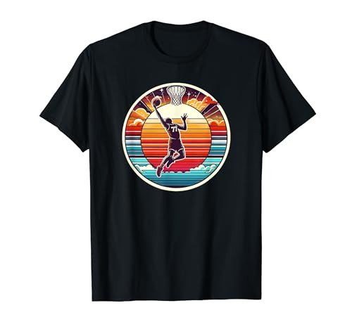 Basketball Retro Vintage Sunset Basketball Trikot T-Shirt