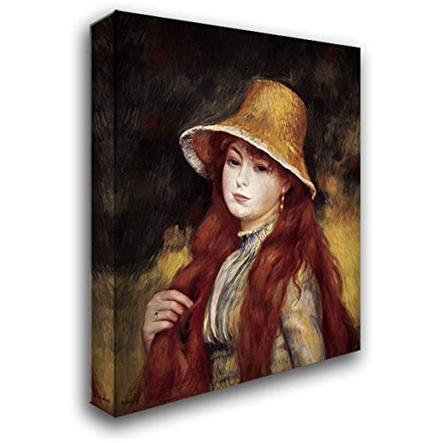 Amazon.co.jp: ArtDirect 麦わら帽子をかぶった少女 15x17