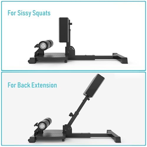 leikefitness Deluxe çok fonksiyonlu derin Sissy çömelme tezgah ev spor salonu egzersiz istasyonu bacak egzersiz makinesi siyah-8300 - Görsel 4
