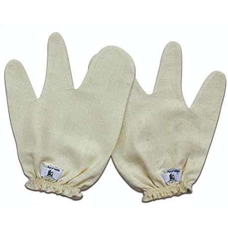Raw Silk Massage Ayurvedic Garshana Gloves: Rejuvenate Your Skin's Health