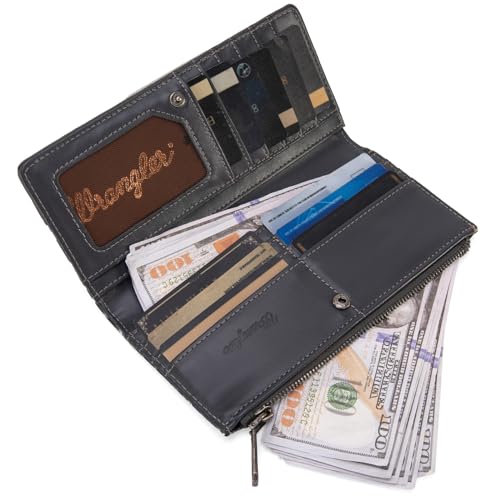 Image of Montana West Wrangler Minimalist Wallet for Women Credit Card Wallet Ladies Travel Wallets Monederos de Mujer Card Cases & Money Organizers with Smooth Zippers for Women