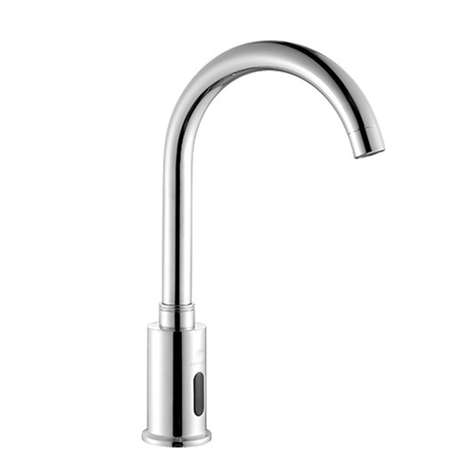 ZYCHSJXA Touchless Bathroom Tap Chrome Automatic Infrared Sensor Faucet Gooseneck Spout Basin Mixer Taps