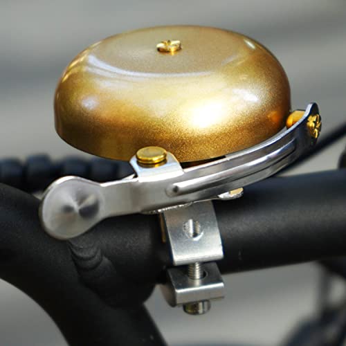 Himiway Bike Bell Classic Brass Bicycle Bell For Handlebars With Loud Crisp, Clear And Long Sound Ringer For Adults And Youths Classic Bike Bells For Road Bike, Mountain Bike, City Bike And Bmx Bike #TOP6