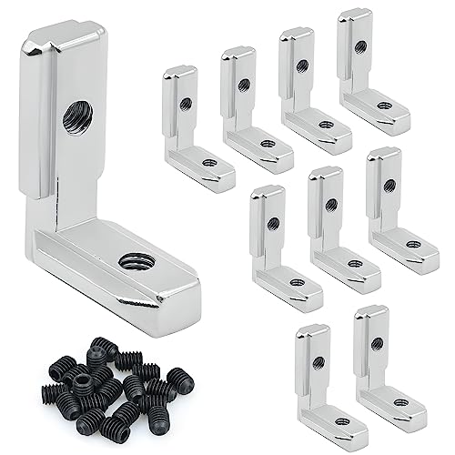 10 Pezzi Profilo in Alluminio 30 x 30 cm - Angoli Con 20 Pezzi Filo Superiore - Alta Qualità per Collegamento, Connettore Angolare, Leggero e Durevole