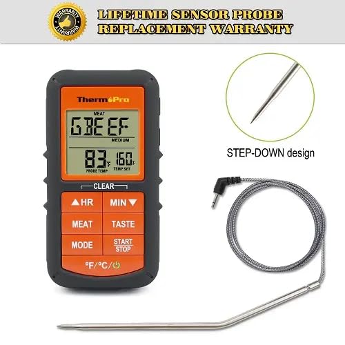 Image of LABART ThermoPro TP06B Digital Grill Meat Thermometer with Probe for Smoker Grilling Food BBQ Thermometer