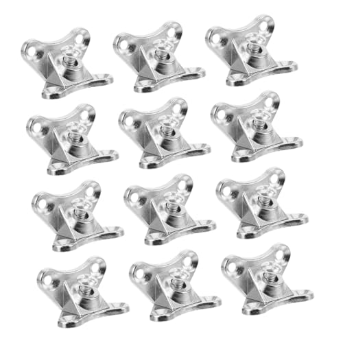 Homoyoyo 24 Piezas Aleación De Zinc Con Código De Esquina Cama Mesa Conector De Esquina De Muebles Universal Abrazadera De Esquina Estantería Soportes Dejar De Lado Desmontable Silver