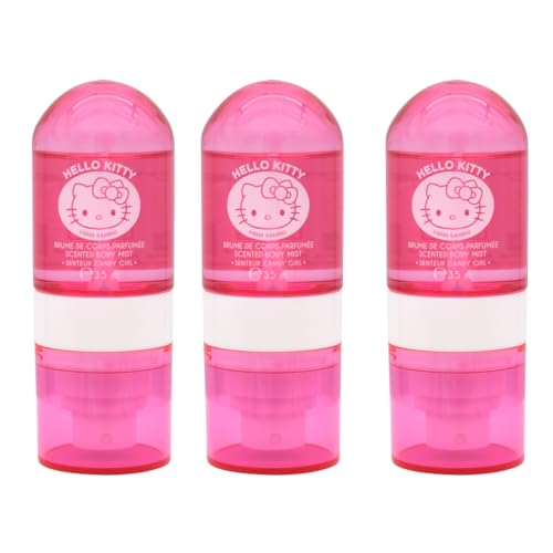 Take Care - Niebla corporal perfumada Hello Kitty | Fragancia afrutada y gourmet | Mora, Cereza, Almendra, Frambuesa y Vainilla | Formato práctico | +90% de ingredientes naturales | Vegano | Juego de