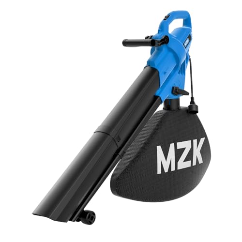 MZK 2 in 1 Corded Electric Leaf Blower, Corded Blowers with 60L Leaf Collection Bag and Wheels for Yard, Garden