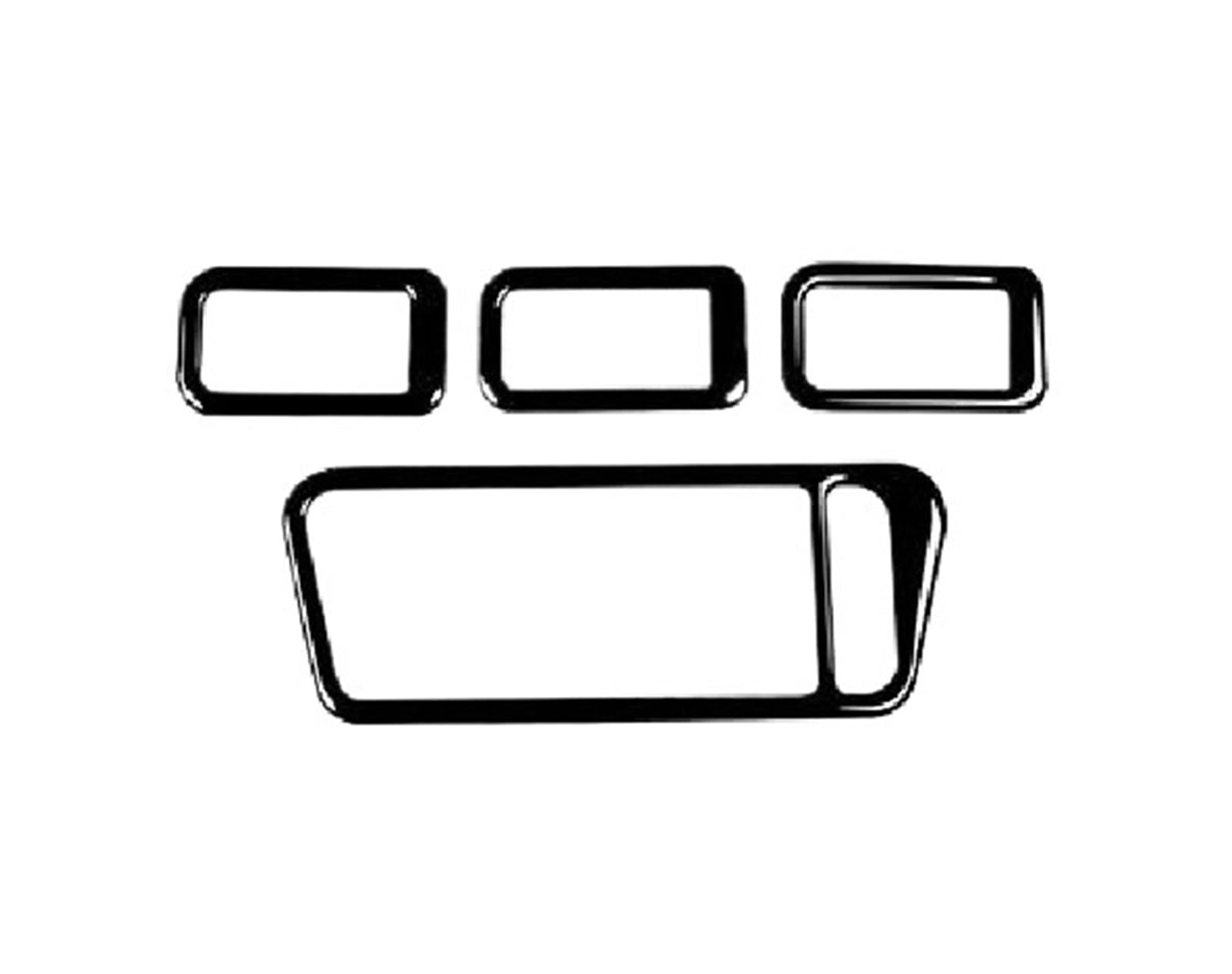 for VW for Golf 7 GTI Mk7 2013 2014 2015 2016 2017 Window Lift Control Panel Sticker Car Interior Accessories OOPUHKSY(RHD Black)