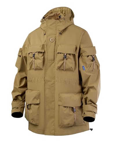 Image of MFCT Men's Techwear Waterproof Windbreaker with Funnel Hoodie