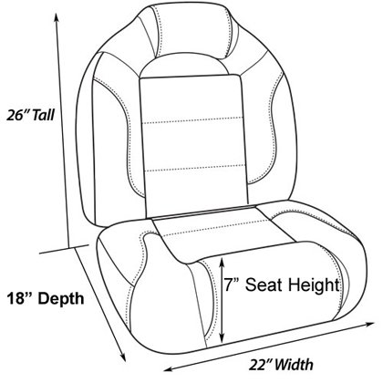 Deckmate 61" Bass Boat Seats (Tan W/Black Accent) #TOP1