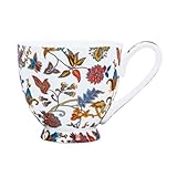 LanHong 16 oz Floral Mugs Bone China Mug Elegant Floral Coffee Tea Cup - Microwave Dishwasher Safe Mug Perfect for Coffee, Tea,Hot Beverages - Ideal Gift for Friend Colleague Dad Mom