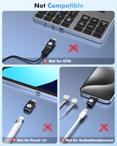 image for MoKo Lightning Female to USB C Male Adapter 2Pack,Lightning USB C Adap