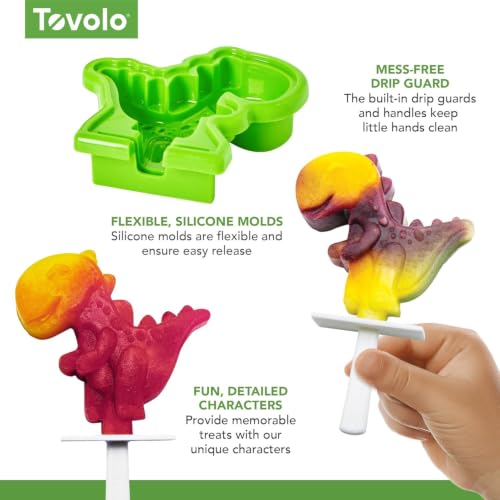 Image of Tovolo, Molds Freezer Pop Mold Dinosaur Set Of 4