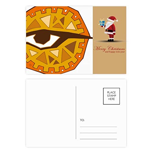 Cartes postales Père Noël motif totem : lot de 20 cartes originales pour vos vœux