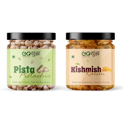 Image of Goshudh Pistachio 250g + Raisin 250g Combo Pack | Boost Energy & Immunity, Heart-Healthy Fats & Natural Antioxidants (500gm Combo Pack)