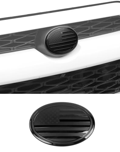 Image of for Toyota Grill Emblem Front Grille Badge Emblem Logo Cover Trim Fit for Toyota Series, for Camry, RAV4, Corolla, Tacoma, Highlander, 4Runner Series, 6x4.2 inches, Black